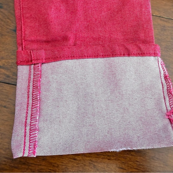 Prana size 8/29 red washed jeans with cuffs barely worn - Picture 6 of 9